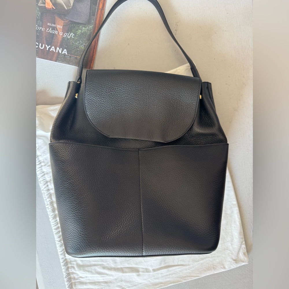 NWT Cuyana Black Leather Backpack 13-inch - Picture 4 of 17